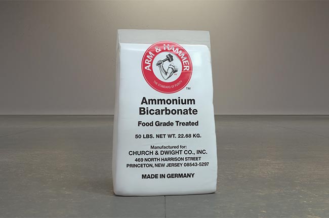 ABC treated food-grade sodium bicarbonate shown in controlled packaging